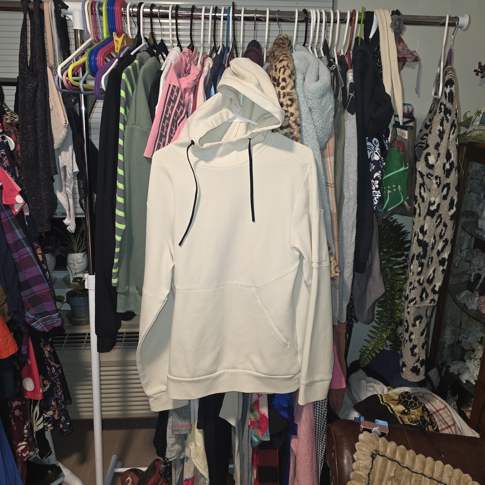 Ocean Current Cream Hoodie with Black Accents